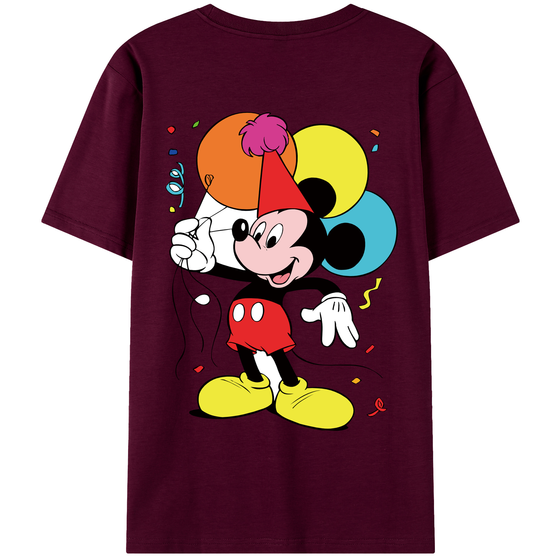 （画像用） ミッキーマウス Mickey Mouse レディース半袖Tシャツ(バックプリント)